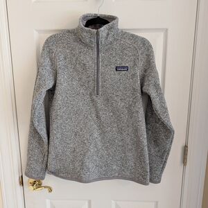 Patagonia Better Sweater 1/4 zip, gray, size M